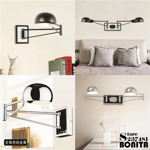 applique murale rétractable design moderne à intensité réglable - vue 2 sur 17