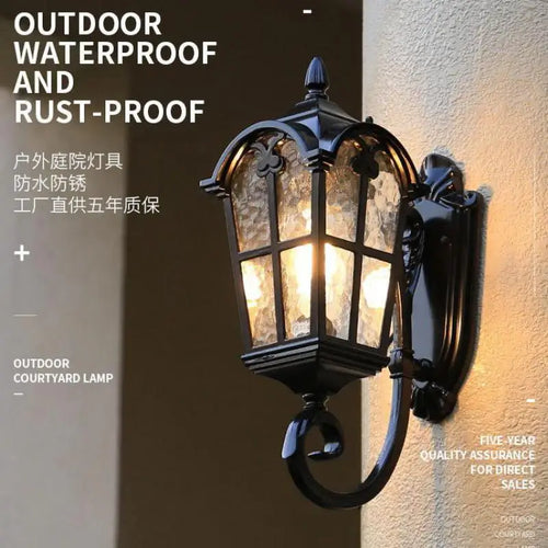 applique murale led vintage en aluminium pour jardin et extérieur - vue 4 sur 8