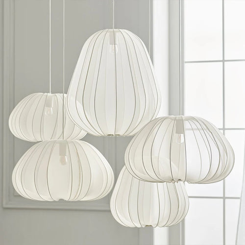 SANDYHA Moderne Nordique Lustre Tissu Lanterne Chambre Suspension Salon Salle À Manger Intérieur Décor À La Maison Chevet Restaurant - vue 5 sur 12