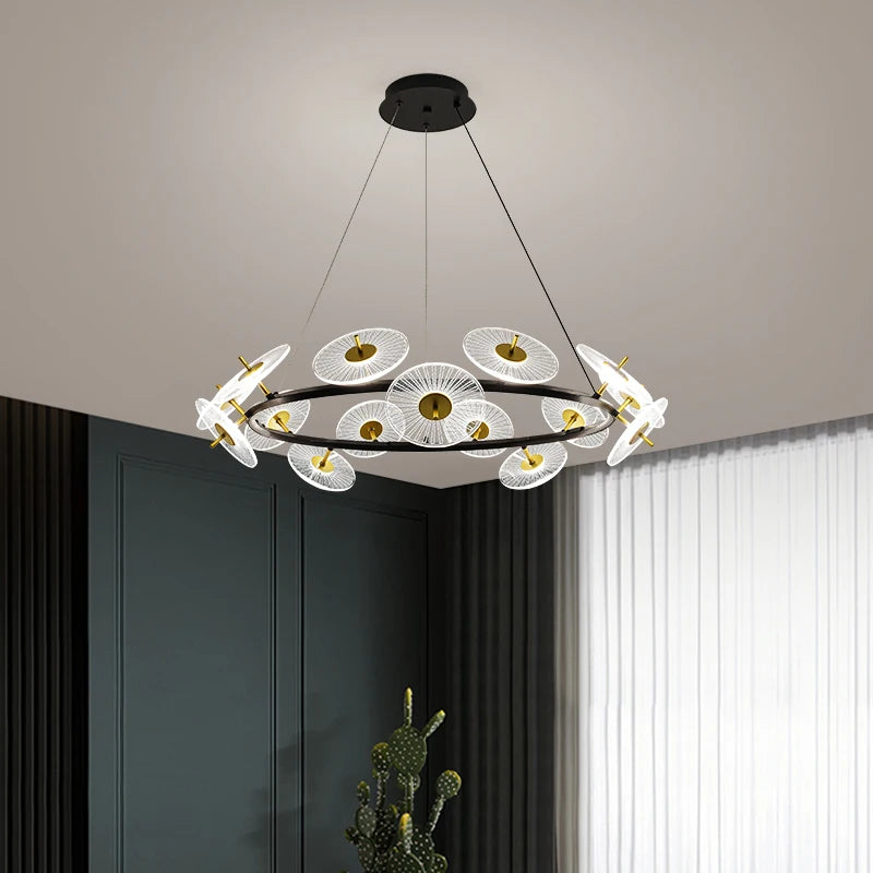 lustre moderne pour éclairage intérieur design élégant - vue 4 sur 12