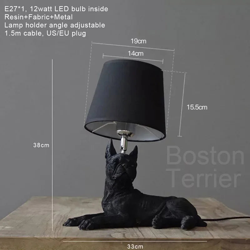 lampe de table led moderne design chiot nordique pour enfants - vue 8 sur 16