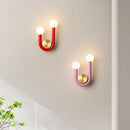 applique murale artistique en métal avec tube en u pour éclairage intérieur