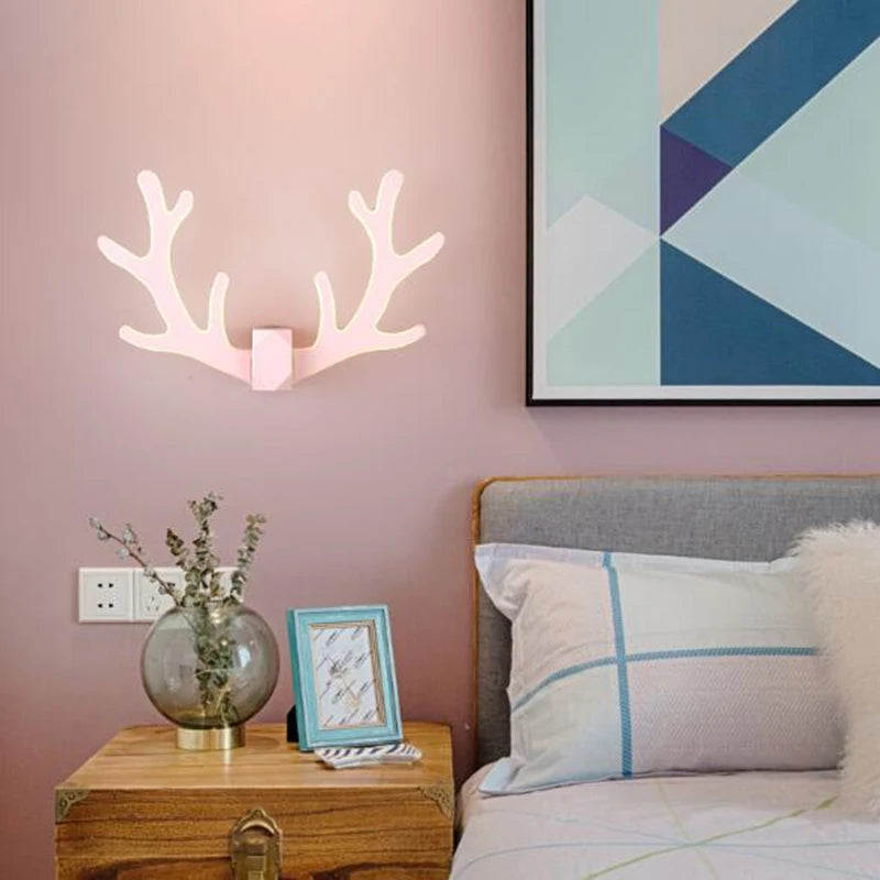 Applique murale tête de Cerf LED dessin animé - vue 2 sur 11