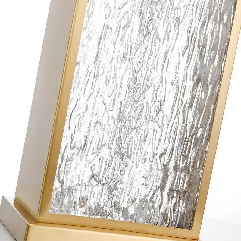 lampe à poser moderne en verre et tissu de soie - vue 5 sur 7