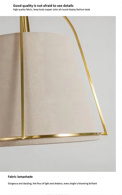 lustre minimaliste en tissu pour restaurant et bar - vue 7 sur 7