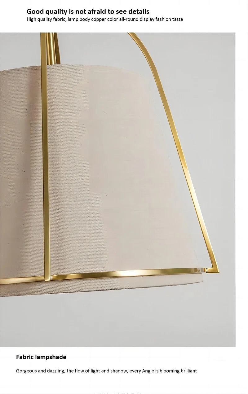 lustre minimaliste en tissu pour restaurant et bar - vue 6 sur 7