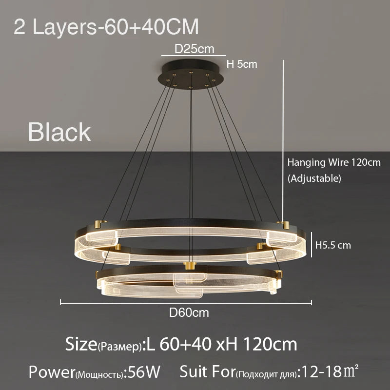 lustre led minimaliste moderne suspension décoration éclairage maison