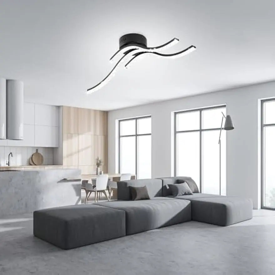 plafonnier led moderne design pour éclairage intérieur élégant - vue 5 sur 7
