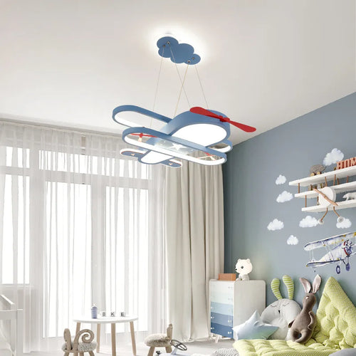lustre avion pour chambre d'enfant décoration créative nordique - vue 3 sur 10