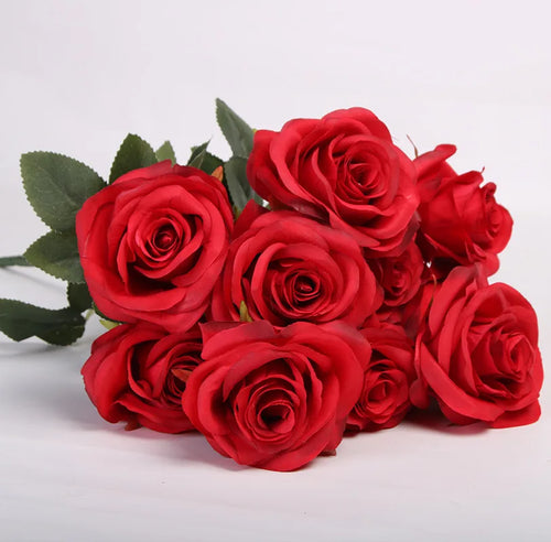 bouquet de roses artificielles pour mariage et décoration intérieure - vue 12 sur 27