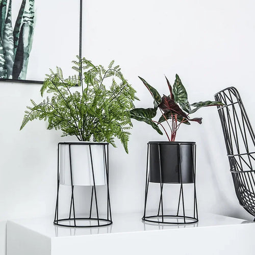 support de plante moderne en fer pour décoration intérieure et extérieure - vue 3 sur 18