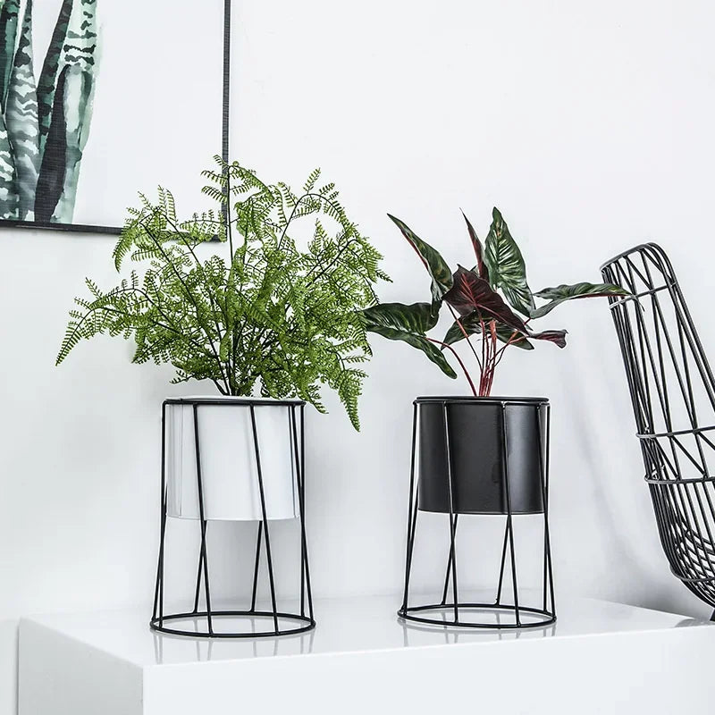 support de plante moderne en fer pour décoration intérieure et extérieure - vue 2 sur 18