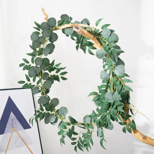 plante artificielle eucalyptus vigne soie pour décoration intérieure et extérieure - vue 5 sur 6