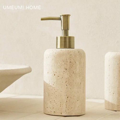 porte-brosse à dents en travertin luxe pour salle de bain - vue 12 sur 15