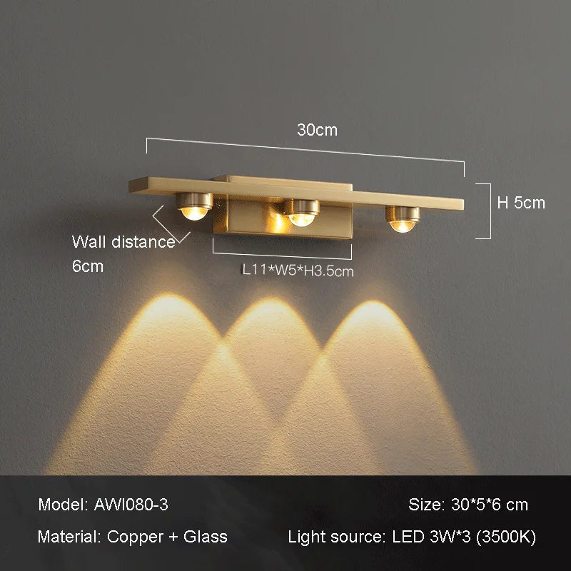 applique de projection lumières chaudes design atmosphère - vue 8 sur 9