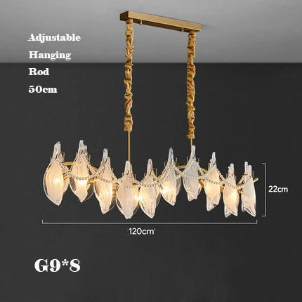 lustre en verre dépoli créatif design moderne élégant en perles - vue 11 sur 10
