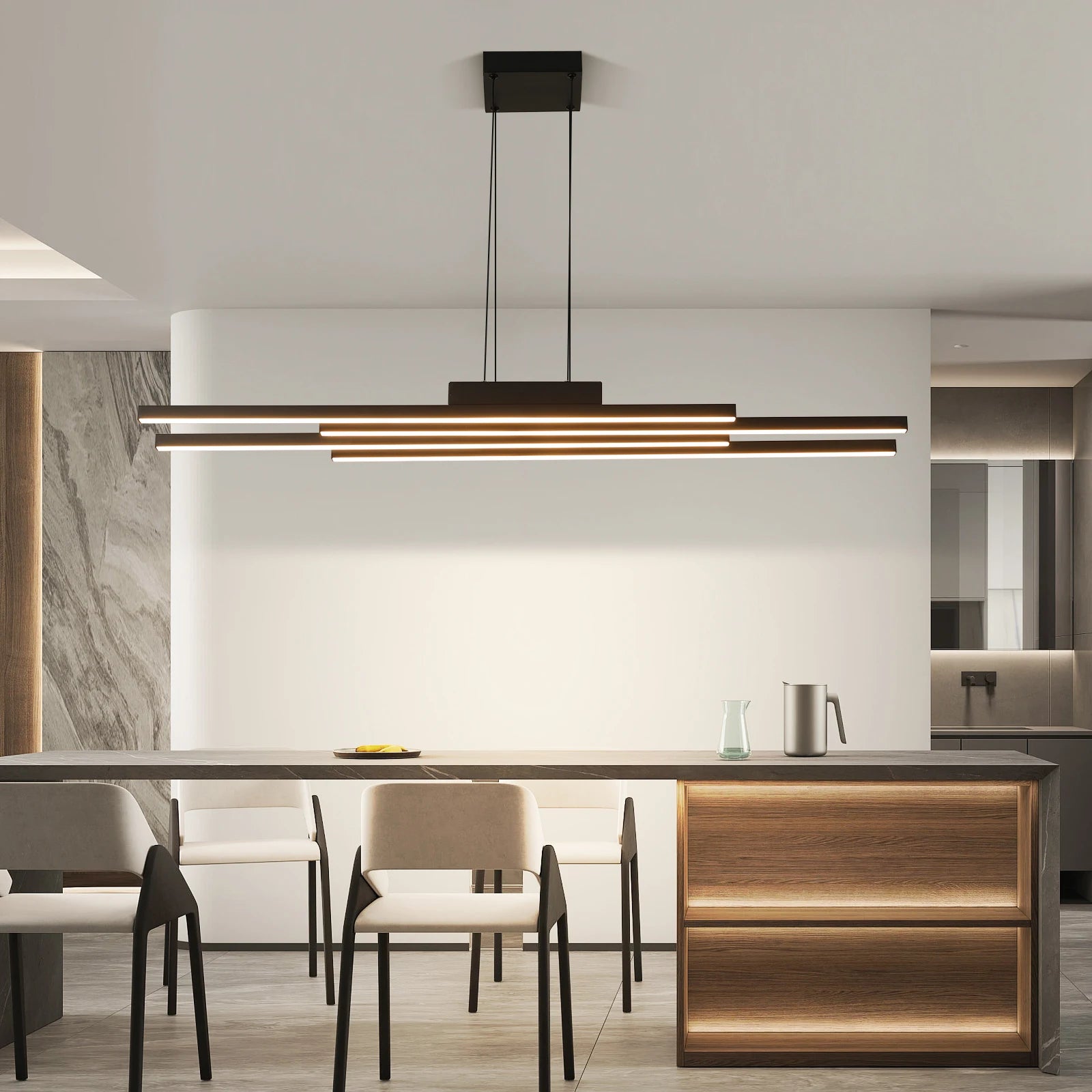 lustre nordique moderne minimaliste en aluminium led design
