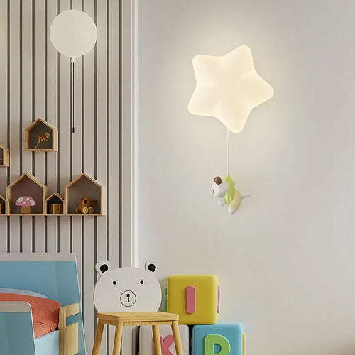 plafonnier moderne à LED avec couverture en coton décorative - vue 5 sur 12