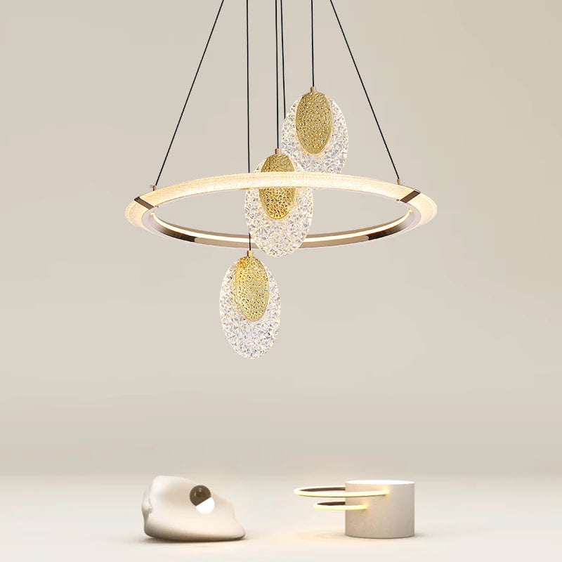lustre en cristal lumineux moderne pour décoration intérieure élégante - vue 3 sur 10