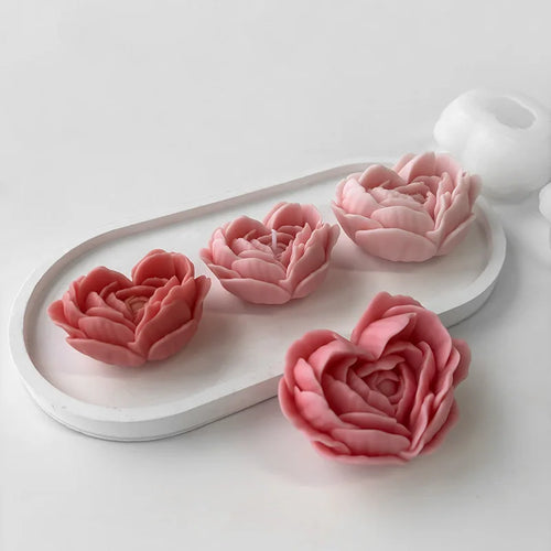 moule à fleurs d'amour en silicone pour bougies et savon DIY - vue 3 sur 9