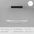 suspension moderne en fer incurvé avec éclairage led créatif