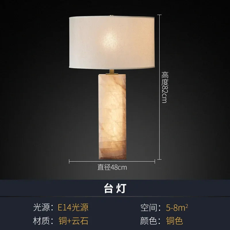 lustre tendance naturel en marbre design lumineux moderne - vue 7 sur 7