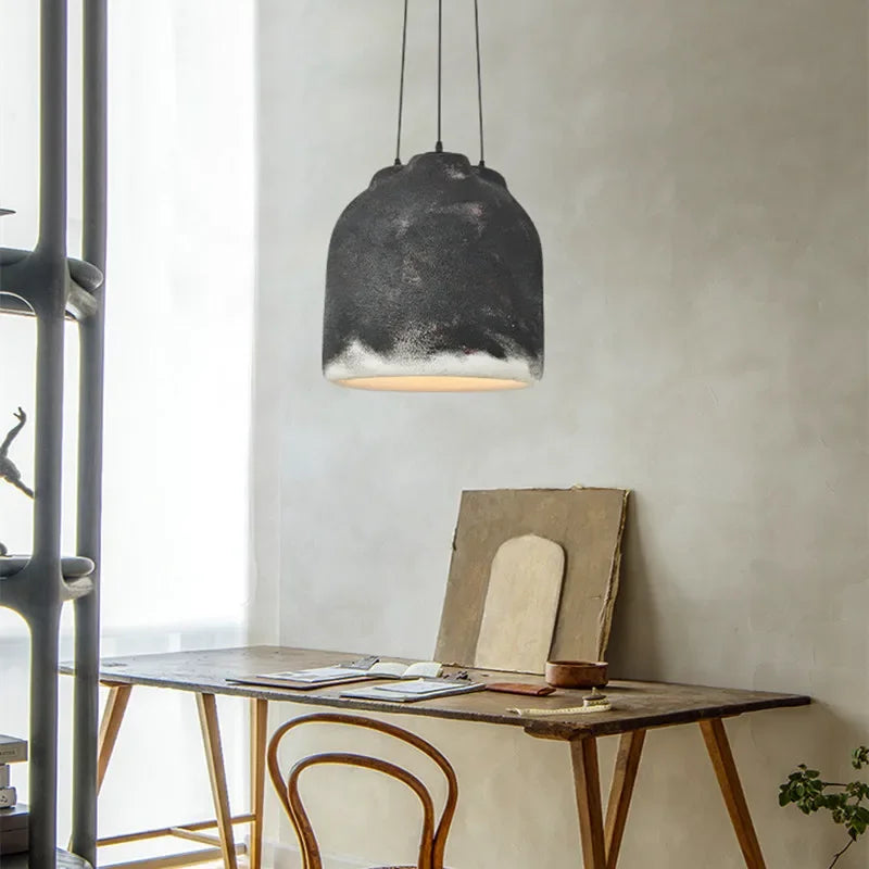 Designer Dining Room Wabi Sabi Chandelier Coffee Model House Personality LED Decor Light Creative Table Bar Kitchen Pendant Lamp - vue 6 sur 9