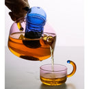 Théière verre résistante chaleur avec filtre style minimaliste