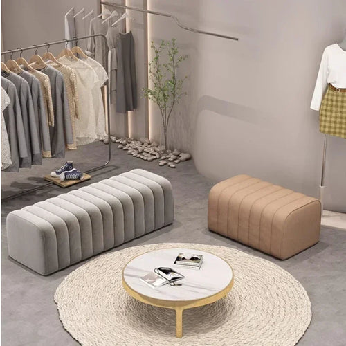 banc à chaussures design moderne avec repose pieds doux et confortable - vue 2 sur 26