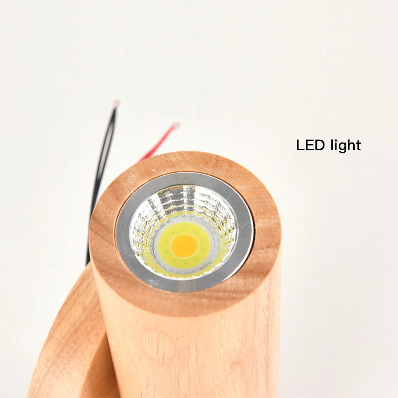 applique murale led moderne en bois pour décoration intérieure et extérieure - vue 5 sur 8