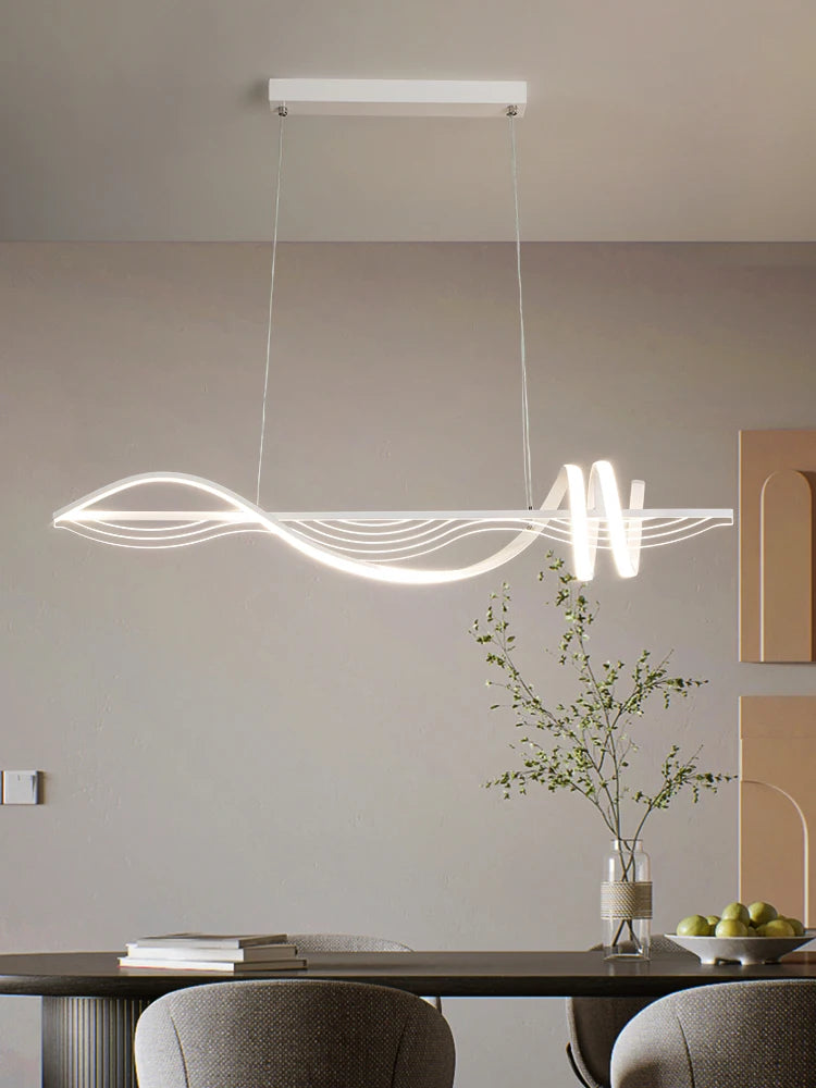 lustre led moderne suspension design minimaliste pour intérieur - vue 4 sur 8