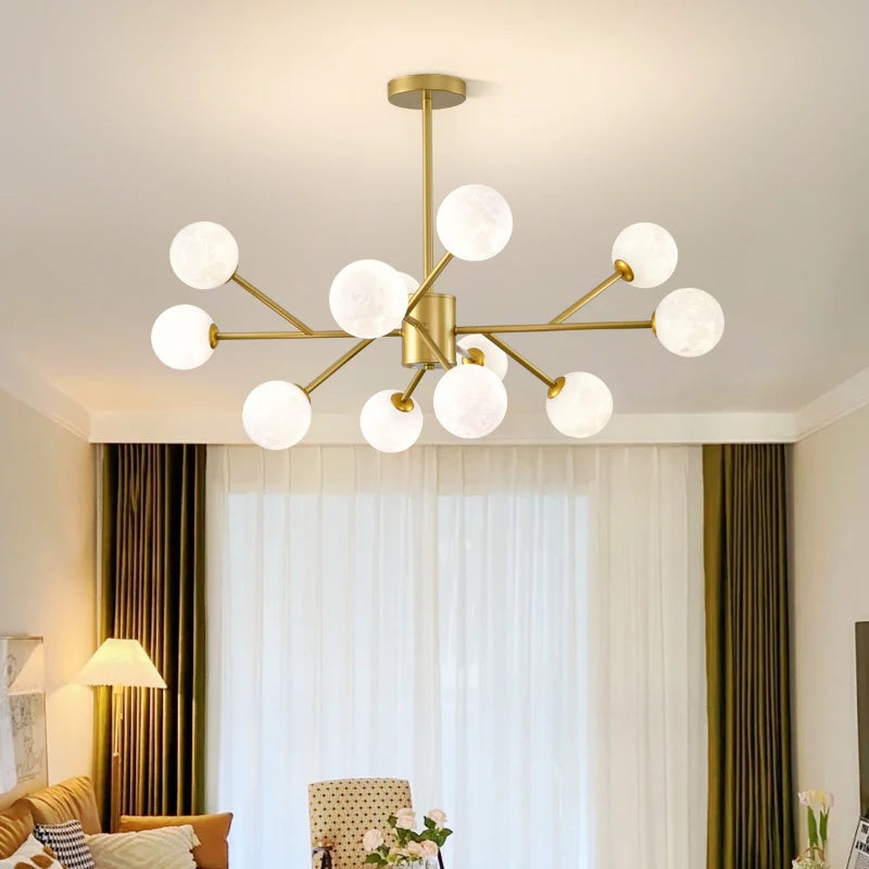 lustre moderne led qiyimei avec 12/15 lumières pour intérieur - vue 3 sur 10