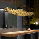 lustre moderne en acier inoxydable chromé pour intérieur