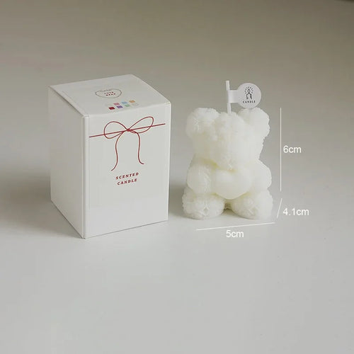 bougie ours en cire de soja parfumée pour détente et cadeaux - vue 13 sur 13
