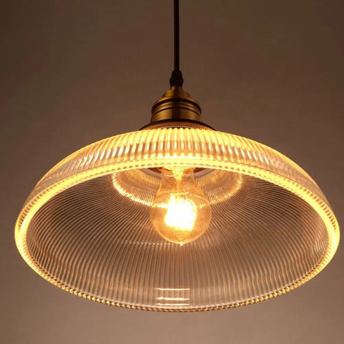 suspension vintage en verre transparent créative lumineuse - vue 5 sur 7