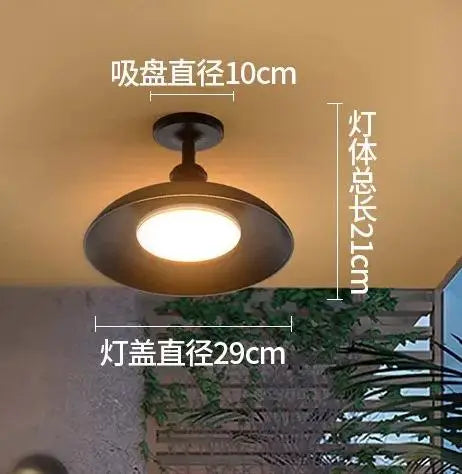 plafonnier led rétro ovni pour éclairage extérieur jardin balcon cour - vue 9 sur 10