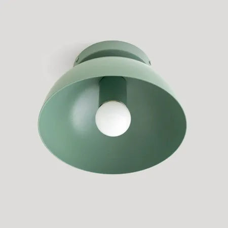 plafonnier moderne à abat-jour coloré en métal simple - vue 7 sur 10