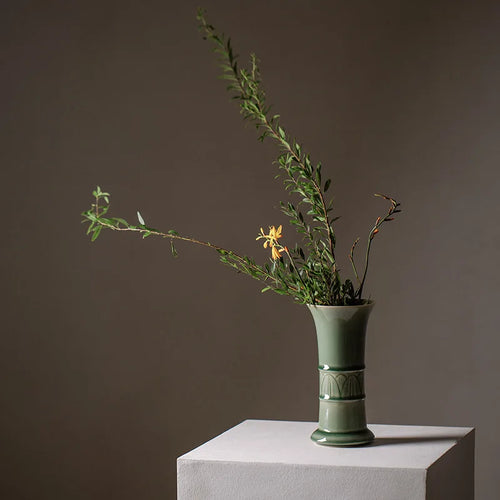 vase en céladon fleur literati décoration créative florale - vue 5 sur 6