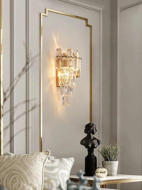 applique murale en cristal pour éclairage intérieur et extérieur - vue 5 sur 8