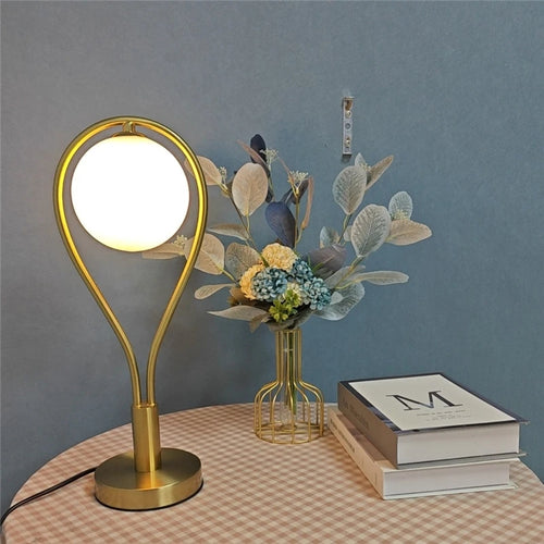 lampes de sol led artistiques en forme de raquette avec boule de verre - vue 3 sur 7