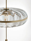 lustre circulaire en verre design nordique pour bar et restaurant