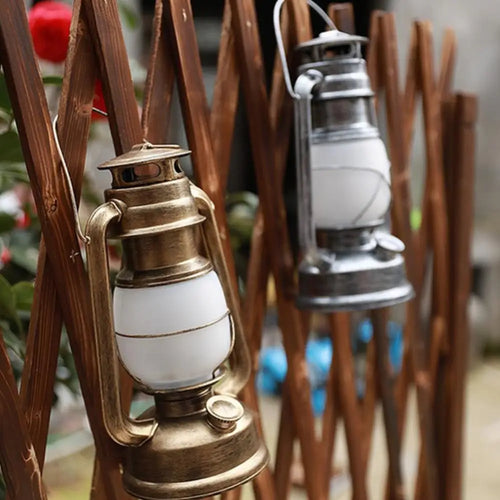 lanterne rétro portable pour camping lampe à pétrole à flamme dynamique - vue 2 sur 10