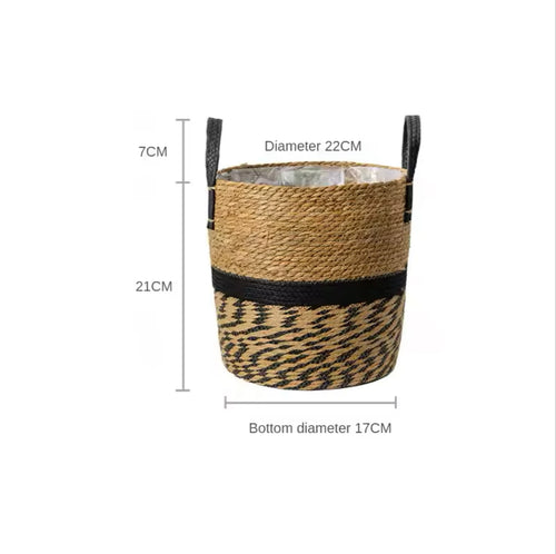 panier en osier naturel pour jardin et rangement décoratif - vue 12 sur 15