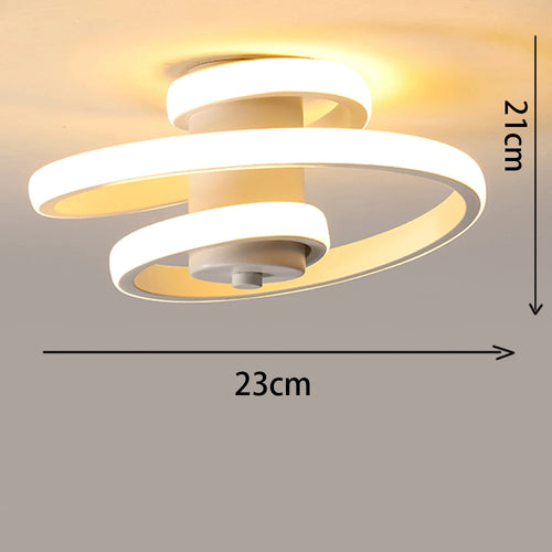 plafonnier led moderne en spirale pour un intérieur minimaliste - vue 9 sur 8