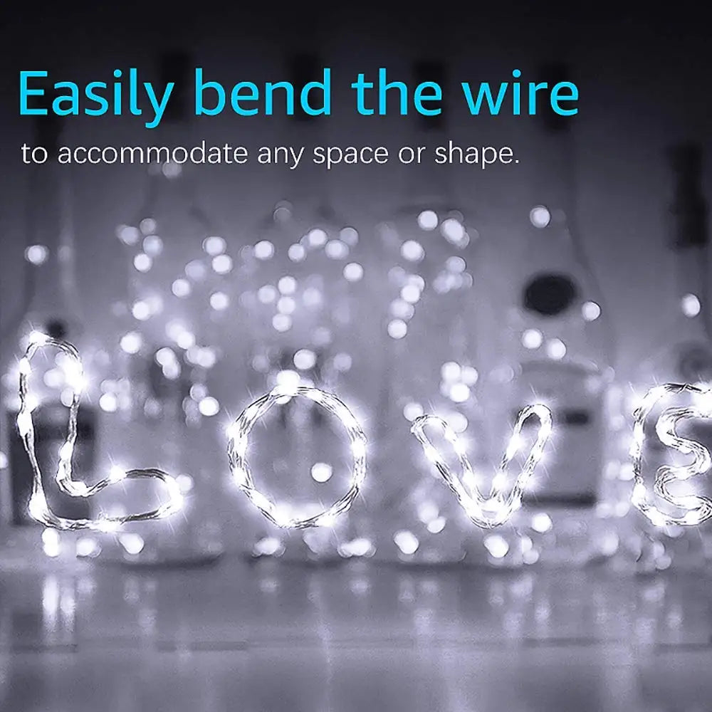guirlande lumineuse led en fil de cuivre pour décorations de fête - vue 3 sur 15