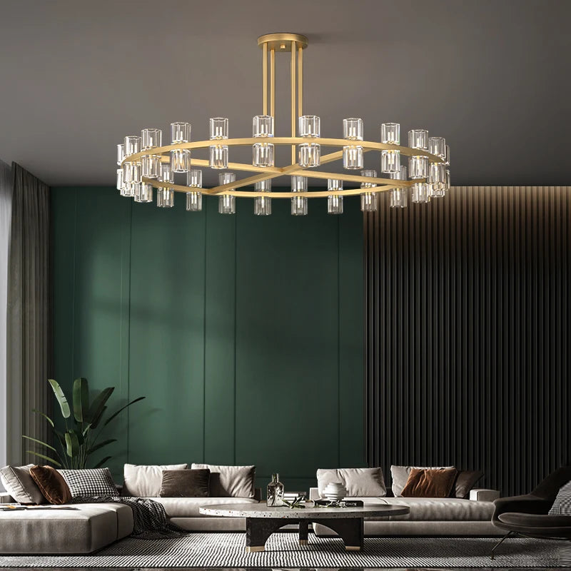 suspension classique en cristal noir et or design élégant - vue 3 sur 13