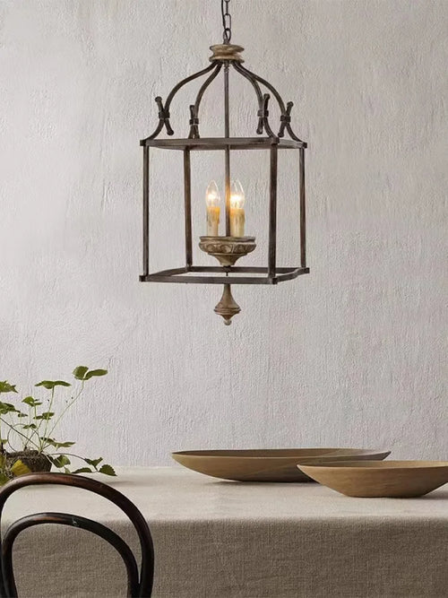 Créatif américain fer E14 lustre lumière porche Restaurant cuisine café chambre personnalité lumière Design lampes - vue 4 sur 7