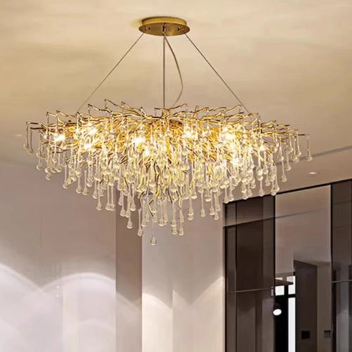 lustre en cristal pour éclairage créatif et décoration élégante - vue 2 sur 8