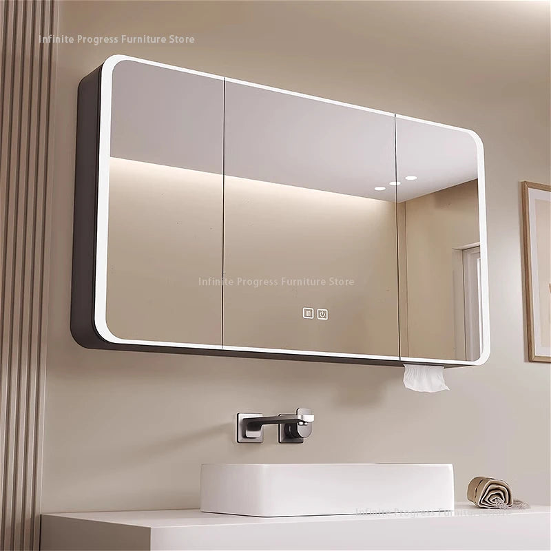armoire intelligente avec rangement éclairé et toilettes séparées - vue 1 sur 14
