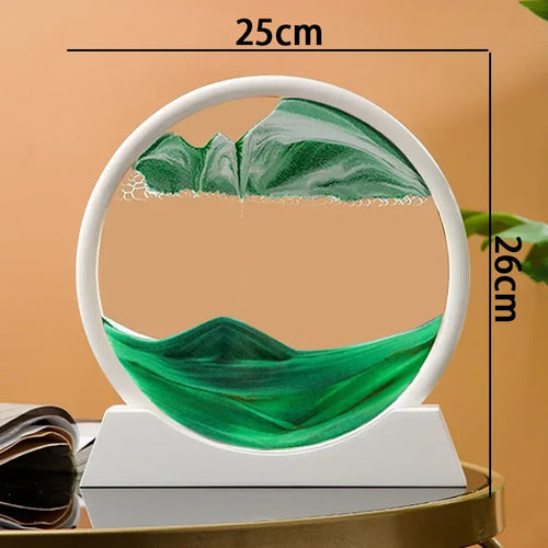 sablier en verre 3d paysage de sable en mouvement décoration artistique - vue 26 sur 54